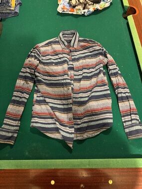 Sonoma Striped Shirt in Navy, Red & Yellow